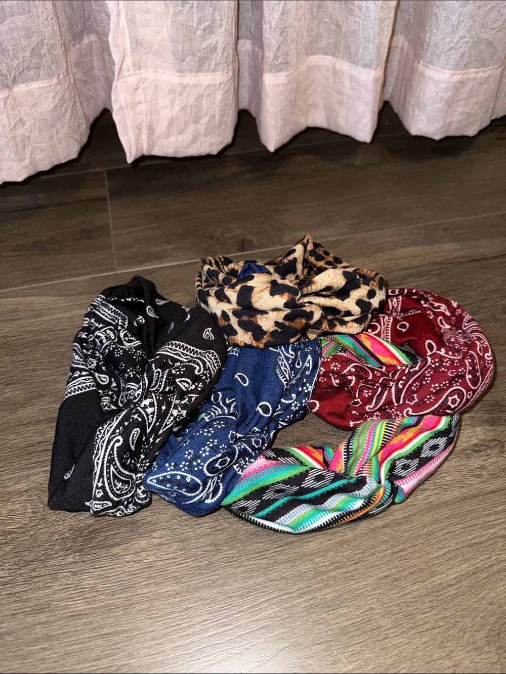Assorted Patterned Women’s Headwraps - Black, Blue, Red, Leopard & Multicolor